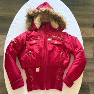 SOLD Vintage Y2K Apple Bottoms Red Down-filled Puffer Coat Size M